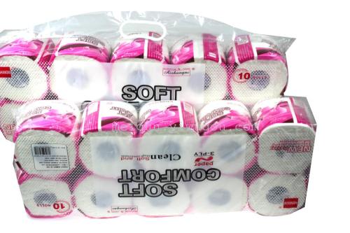 Factory Direct Sales Web Toilet Paper Aishangn Series 10 Rolls Tissue Toilet Paper