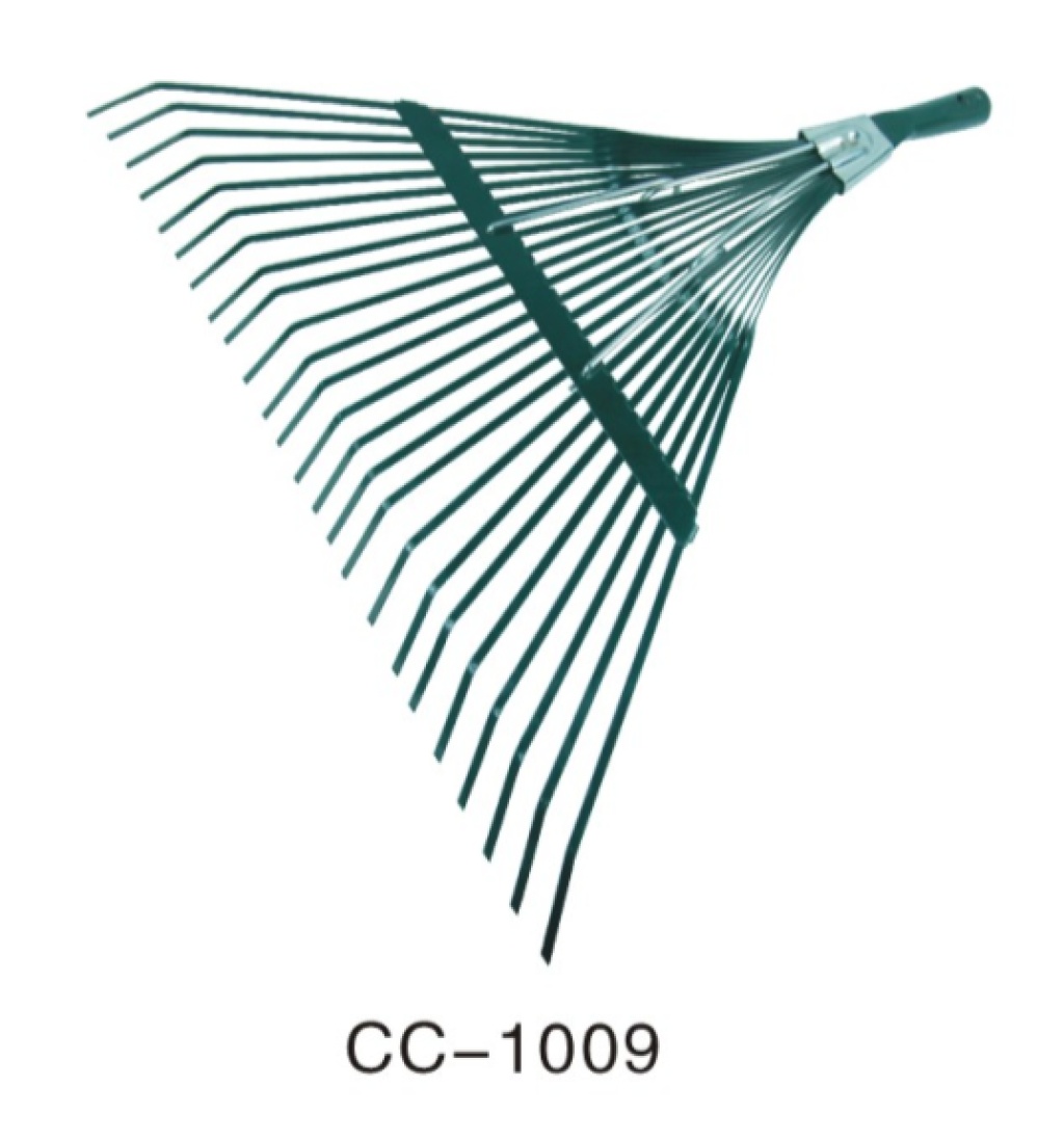 factory direct 24-tooth powder coating steel garden rake leaves