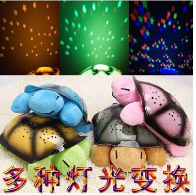 plush music toy turtle lamp starry sky projection lamp night light sleeping sleep aid lamp children baby gift