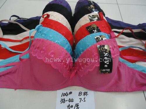 red lace padded foreign trade bra 104#