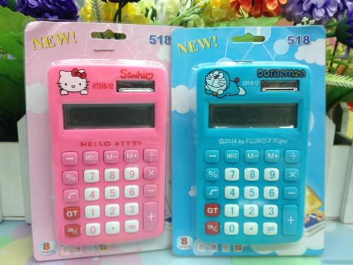Suction Card Cartoon Doraemon Computer Small and Convenient Travel Portable Calculator Small Size 