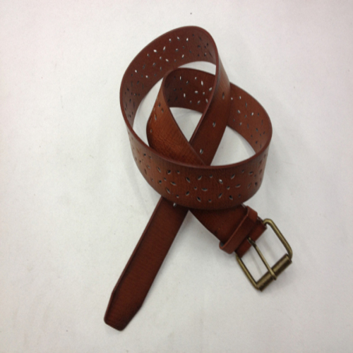 Wholesale Special Offer Spot Stock Women‘s Hollow PU Leather Brown Belt Quantity Discount