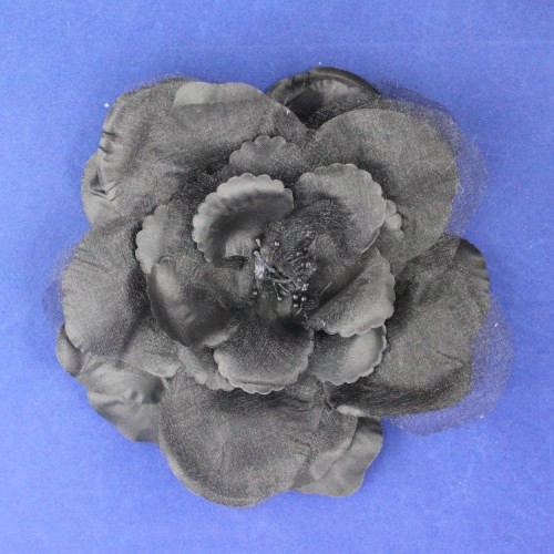 Yiwu Purchase New Korean Style Black Big Headdress Flower Cloth Flowers Belt Flower Accessories Handmade Flowers Corsage Brooch Wholesale