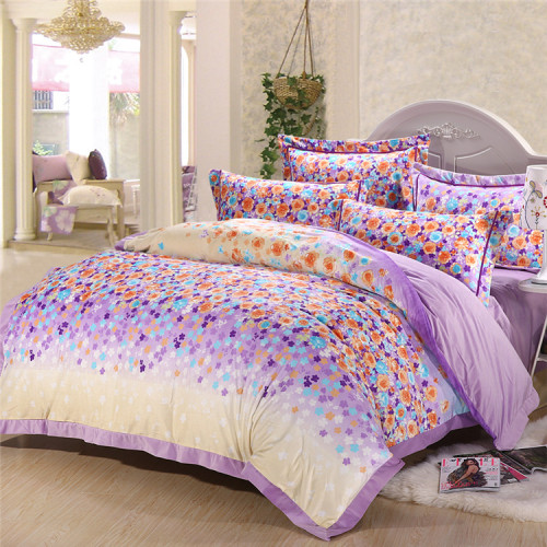 yiwu Snow Pigeon Twill Thickened Thermal Coral Fleece Printed Four-Piece Bedding Set Short Plush Bedding