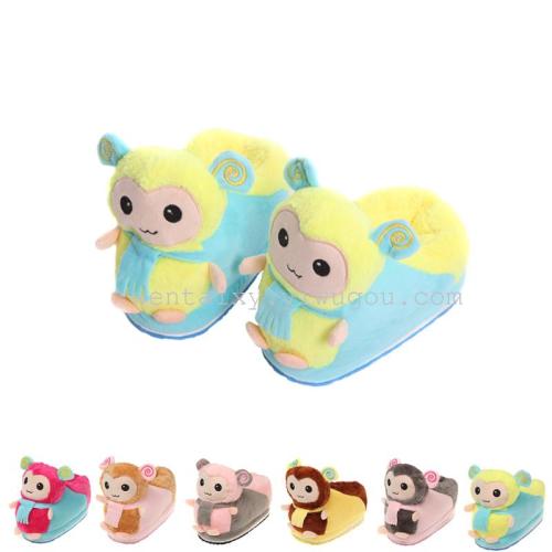 Dormitory Winter New Warm Cartoon Lamb Cotton Slippers Super Soft Comfortable and Non-Slip Home Floor Shoes
