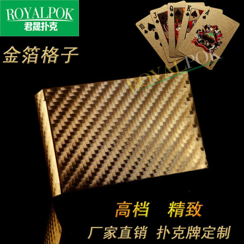 manufacturers supply gold foil playing cards tuhao gold poker foreign trade poker playing cards customization