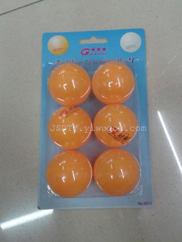 factory direct selulu table tennis， single suction card 6 pack