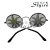 Spot leaf clover glasses retro Plated Round Lens Sunglasses with 012 men and women