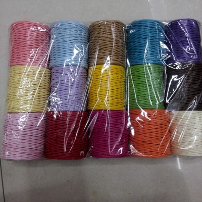 Factory Direct Sales Single-Strand Colored Paper Rattan Basket Box Material 30 Yards One
