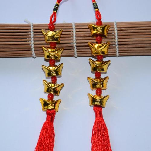 wealth source guangjin five ingots chinese knot pendant festive home handmade diy accessories wholesale