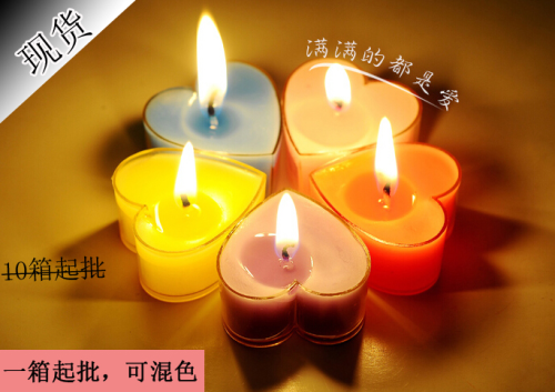 fenglin candle factory direct sales heart-shaped tealight butter multi-color birthday candle birthday supplies party supplies