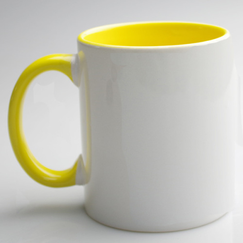 new thermal transfer ceramic cup handle plus color two-color blank printable