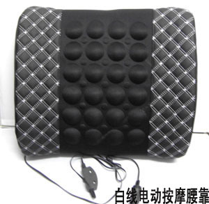 电动按摩红酒腰靠超纤皮靠垫腰靠汽车用品