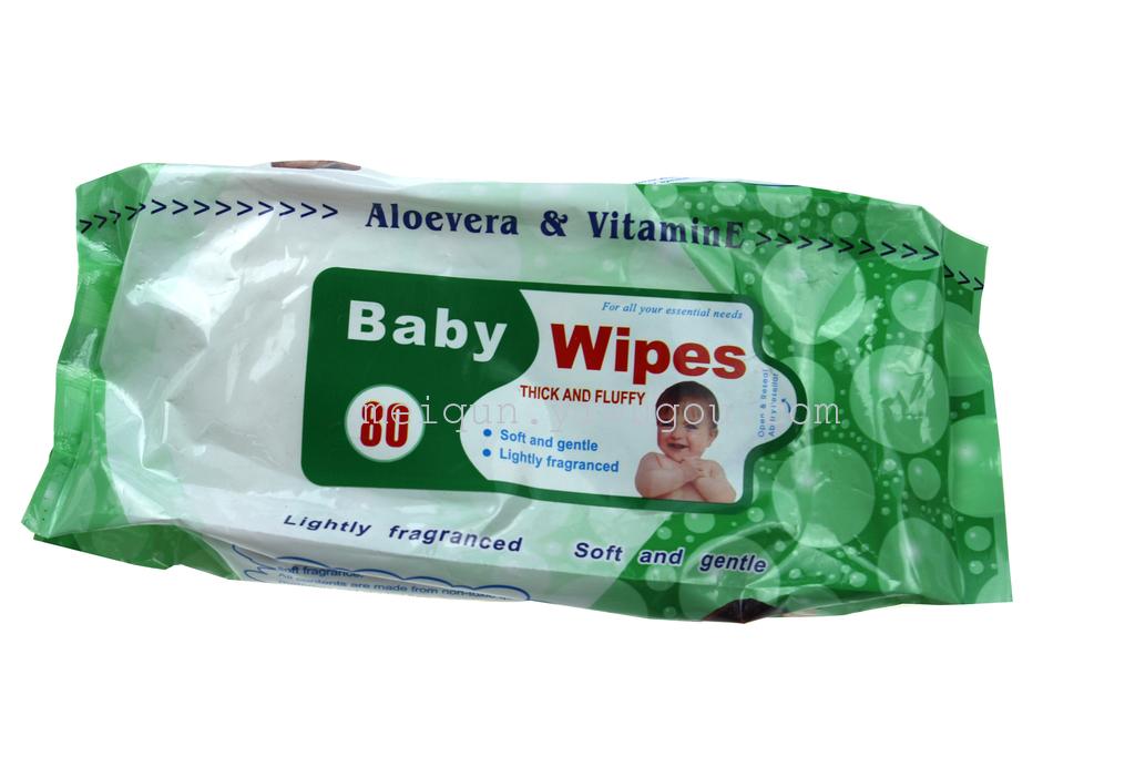 英文湿巾baby wipes 80片包装_义乌市昕美纸巾厂_义乌购