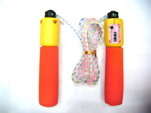 factory direct mechanical skipping rope with counter sponge cover jump rope plastic pvc colorful jump rope jh10020