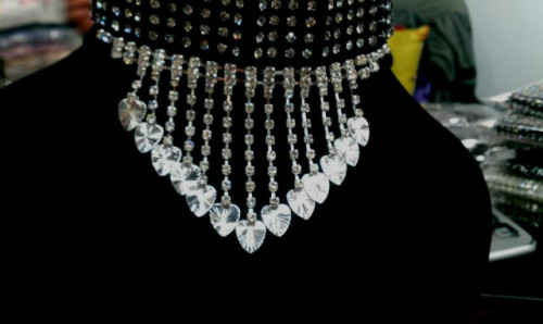 Scarf Necklace Necklace a Crystal Wedding Dress High-End Party Korean Style Chain Set Ornament Wedding Accessories