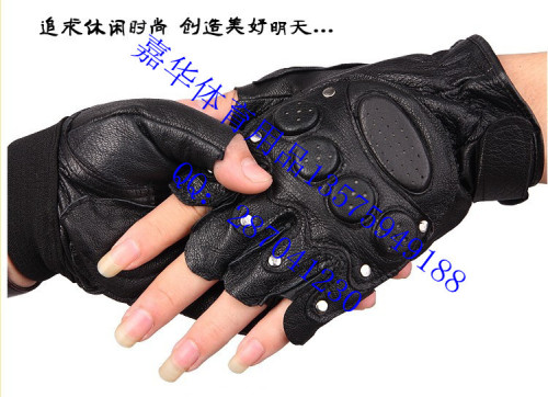 Half Finger Gloves 3105 Genuine Leather Gloves Sheepskin Nail Gloves Outdoor Sports Cycling Fitness Gloves 