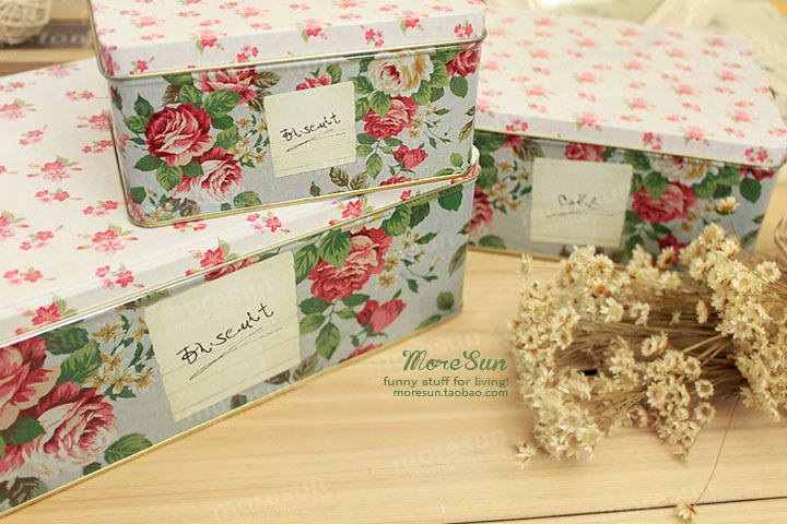 floral tin box