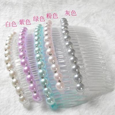 Hair headdress Hair Comb pearl set with diamond teeth comb, comb, fringe, comb, row, comb, large
