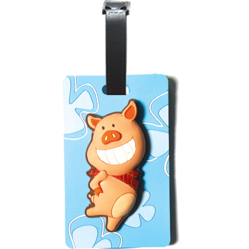 etiqueta del equipaje PVC cute bear soft dimensional luggage...