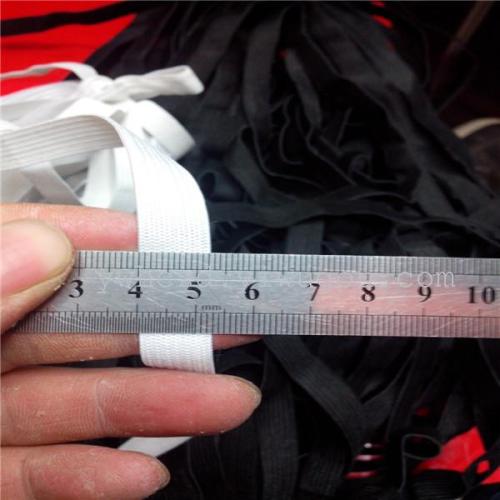 Huacheng Spot Goods 1.2cm Black and White Thin Hook Edge Elastic Band Narrow Hook Edge Elastic Band Wholesale 