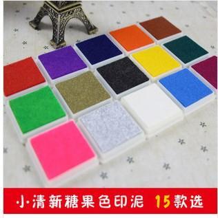 Brand New Candy Color fresh Color Ink Pad Ink Pad Oil Seal Companion Signature Tree Finger Painting Essential 