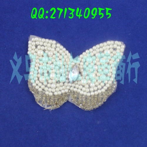 Bow0101 Yiwu Manufacturers Supply Korean White Butterfly Handmade Crochet Corsage Brooch Hair Accessories Headdress Flower Wholesale