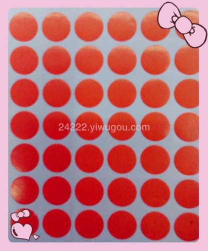 dot color mark orange circle water adhesive sticker number mark red size mark 1.5