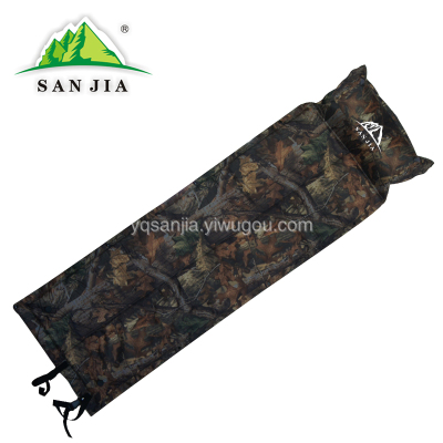 Certified SANJIA outdoor camping products camouflage single self-inflating mat
