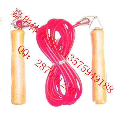 spring jump rope with wooden handle/children‘s jump rope/fitness exercise jump rope/single jump rope
