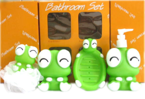 Bath Four-Piece Set， Bath Four-Piece Set， Frog Bathroom Set， Four-Piece Set
