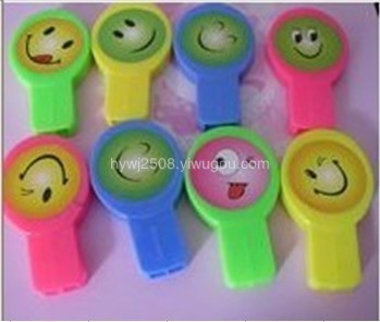 Sticker for smiley whistle, student whistle, child whistle, ping pong shape whistle
