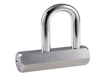 Stainless Steel 6-Angle Steel Lock, Double Bubble Packaging