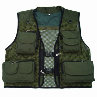 Mesh Breathable Sun Protection Clothing Multi-Pocket Photography Vest Reporter Director Vest