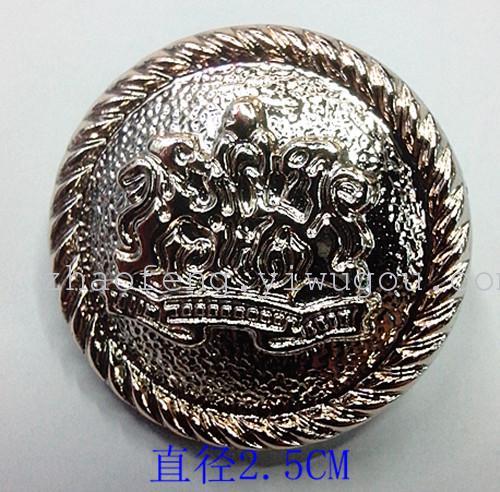 High Foot Double Lion Plastic Button UV Plating Button Imitation Gold Overcoat and Trench Coat Clothing Accessories