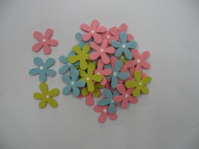 Colorful small flower wood chip heart-shaped printing wood chip cartoon wood chip
