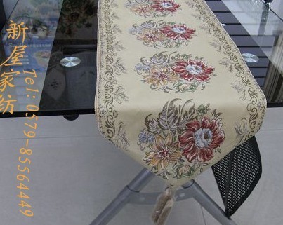 new house authentic special offer beige gold silk chinese style table decoration tablecloth tablecloth flowers and plants