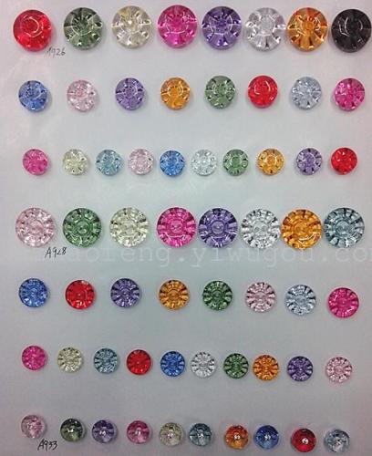 acrylic button high-grade korean acrylic diamond button transparent crystal colored gem button