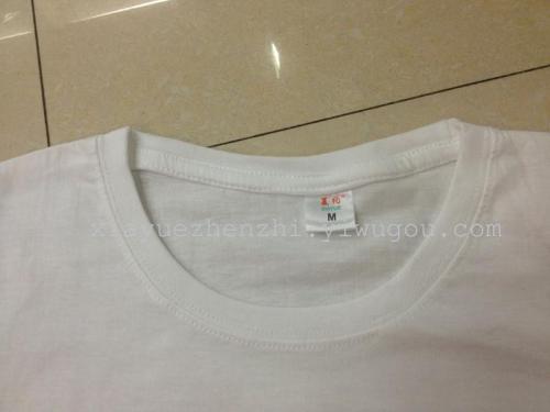 Factory Direct Sales Summer Brand Women‘s White 180G Cotton round Neck Short Sleeve T-shirt