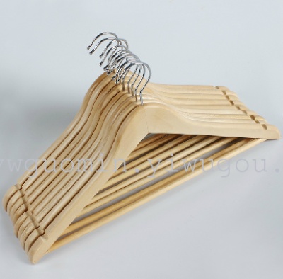 grey wooden hangers