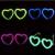 Manufacturer direct fluorescent heart shaped glasses light emitting glasses fluorescent rod children's toys
