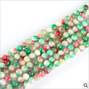 Apple natural stone semi-finished beads 14mm DIY handmade accessories color jade beads