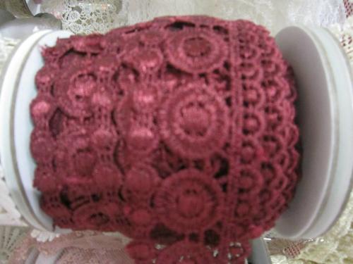 Red Water-Soluble Lace with Flowers Factory Direct Price Preferential Quality Assurance