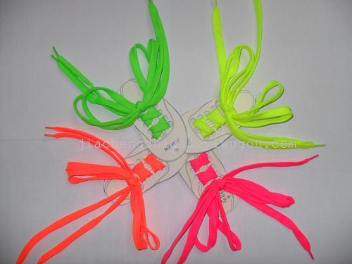 Factory Direct Sales 1.1 M Hollow， Double-Layer Shoelace Plain Shoelace Color Complete in Stock