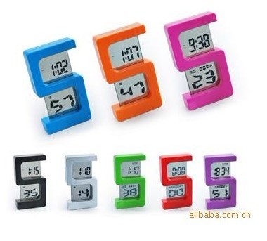 LCD electronic alarm clock in the shape of s-clock js-7211
