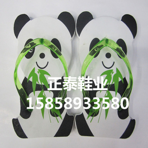 Factory Customized Cartoon Animal Panda Flip Flops Slippers Eva Cartoon Flip Flops