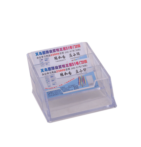 three-grid plastic transparent advertising office business card case