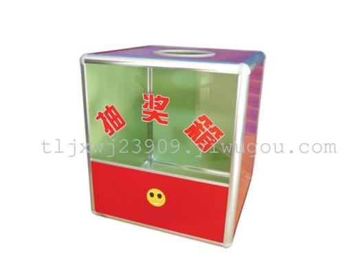 Aluminum Red Transparent Opaque Smiling Face Lottery Box