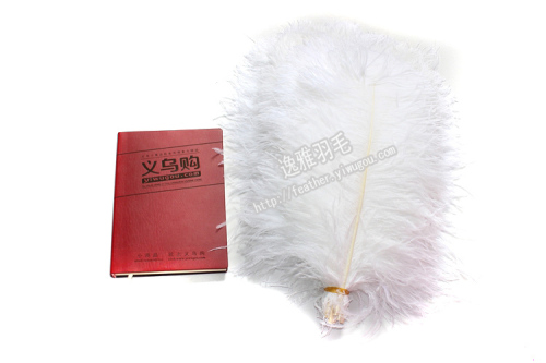 Yiya Feather Bleached Ostrich Feather 45-50cm Ostrich Feather Natural Feather Dyed Feather