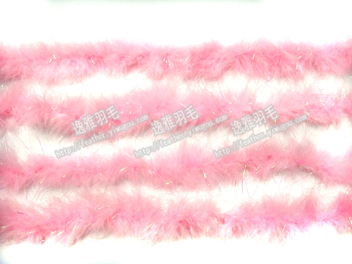 supply 2 m bright silk feather， turkey wool tops， feather tops wool tops， thick wedding stage props cartoon bouquet packaging material